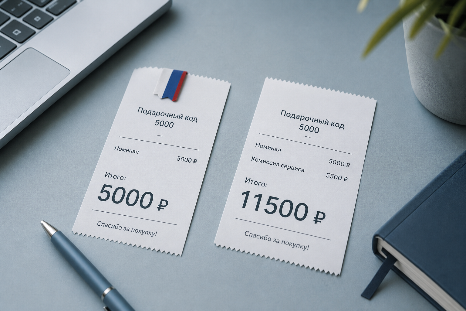 Сравнение номинала 5000 и цены около 11300 рублей